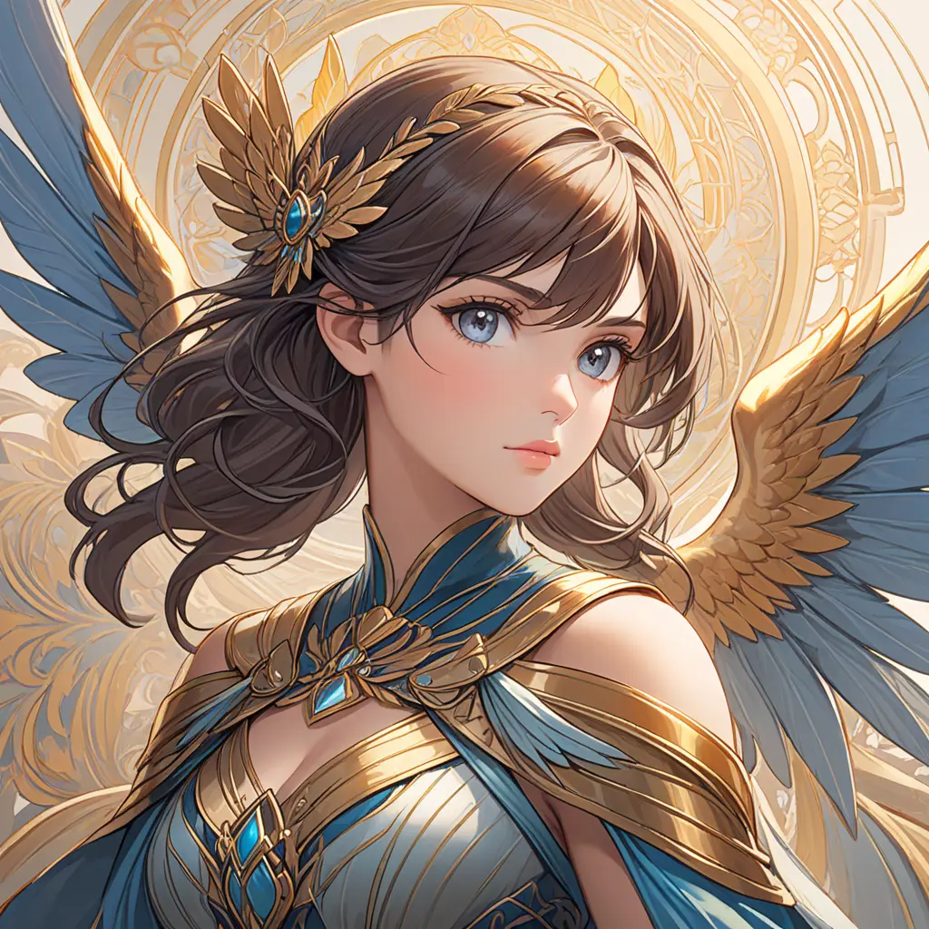 Alluring matte portrait of a beautiful Kassandra with wings, 8k, Highly Detailed, Intricate, Half Body, Realistic, Sharp Focus, Volumetric Lighting, Fantasy, Elegant by Stanley Artgerm Lau, Alphonse Mucha, WLOP