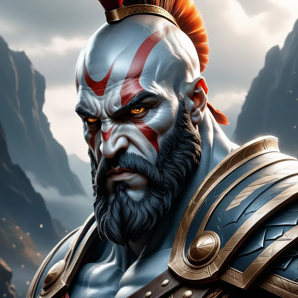 Matte portrait of a fierce Ares, god of war, 4k, Highly Detailed, Hyper Detailed, Powerful, Artstation, Vintage Illustration, Digital Painting, Sharp Focus, Smooth, Concept Art by Stanley Artgerm Lau, Greg Rutkowski