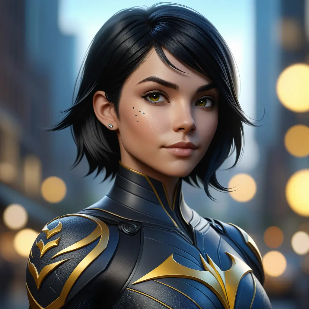 Matte portrait of Cassandra Cain with tattoos, 8k, Highly Detailed, Alluring, Artstation, Bokeh effect, Sharp Focus, Volumetric Lighting, Concept Art by Stanley Artgerm Lau, Greg Rutkowski