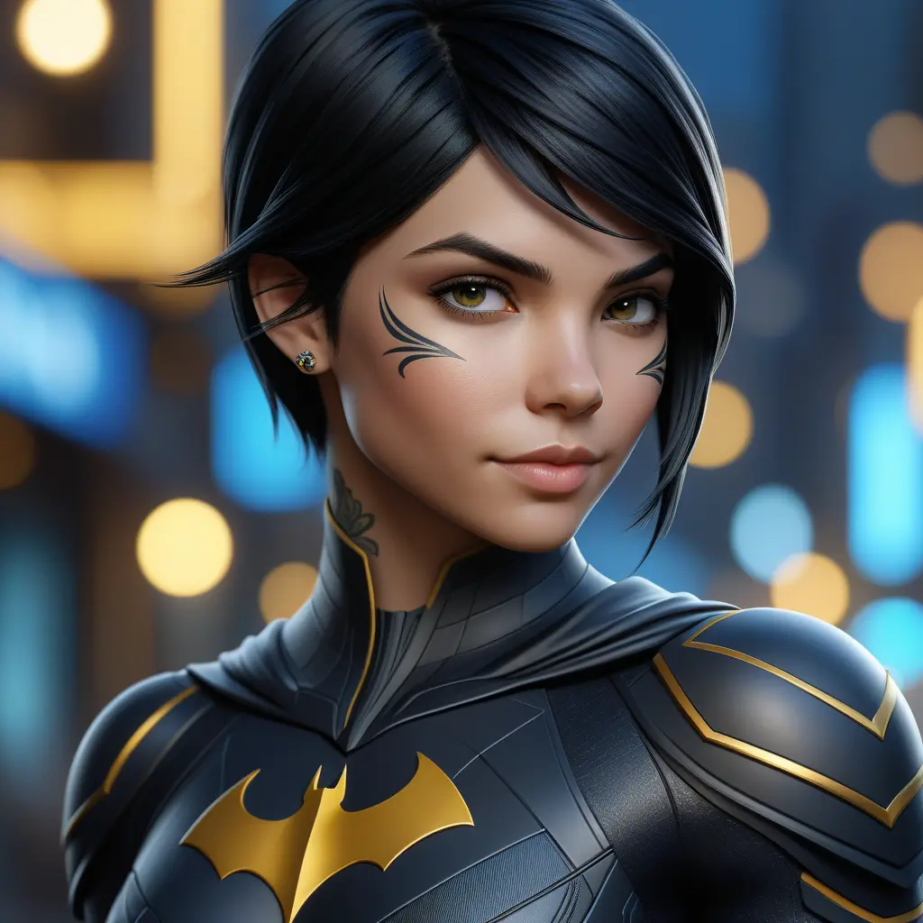 Matte portrait of Cassandra Cain with tattoos, 8k, Highly Detailed, Alluring, Artstation, Bokeh effect, Sharp Focus, Volumetric Lighting, Concept Art by Stanley Artgerm Lau, Greg Rutkowski