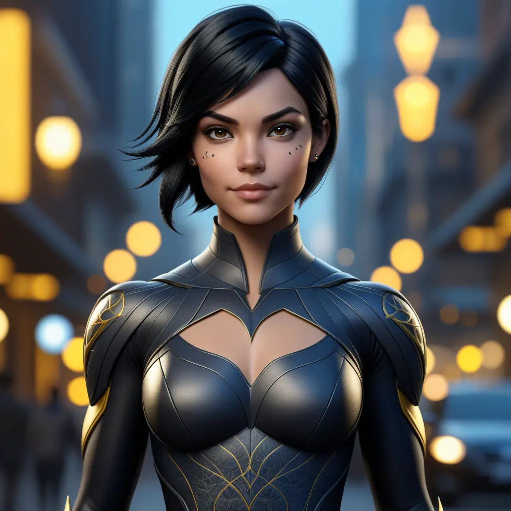 Matte portrait of Cassandra Cain with tattoos, 8k, Highly Detailed, Alluring, Artstation, Bokeh effect, Sharp Focus, Volumetric Lighting, Concept Art by Stanley Artgerm Lau, Greg Rutkowski