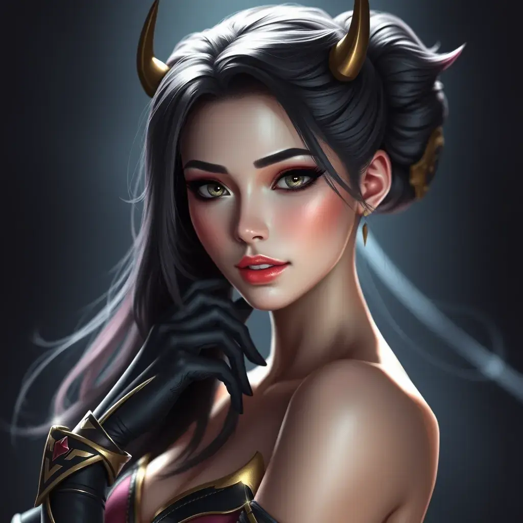 Alluring matte portrait of a beautiful Vayne from League of Legends, Highly Detailed, Half Body, Photo Realistic, Sharp Focus, Volumetric Lighting, Fantasy, Elegant by Stanley Artgerm Lau, Stefan Kostic