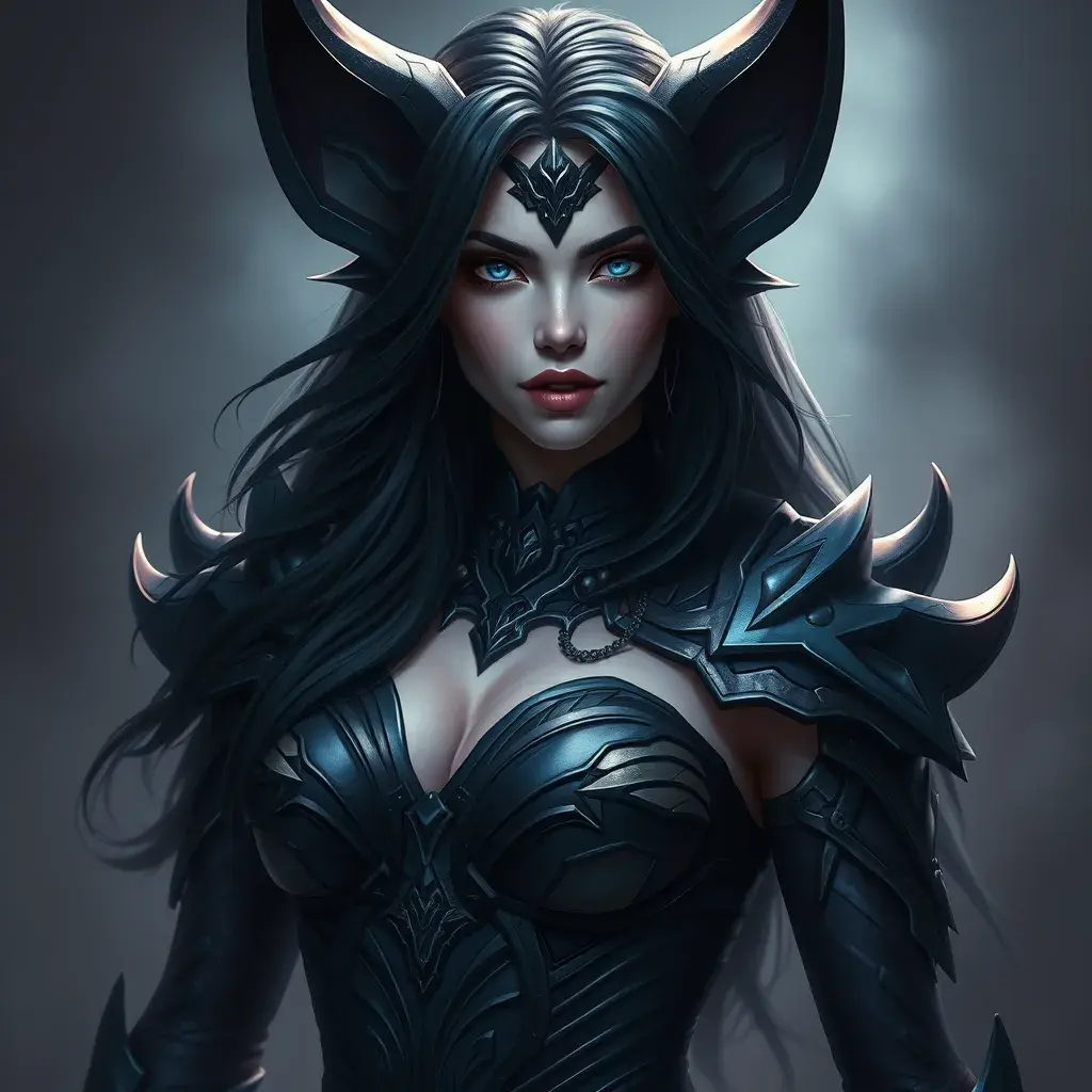 Alluring matte portrait of a fierce beautiful Vex from League of Legends, Highly Detailed, Intricate, Half Body, Realistic, Sharp Focus, Volumetric Lighting, Fantasy, Elegant by Stefan Kostic