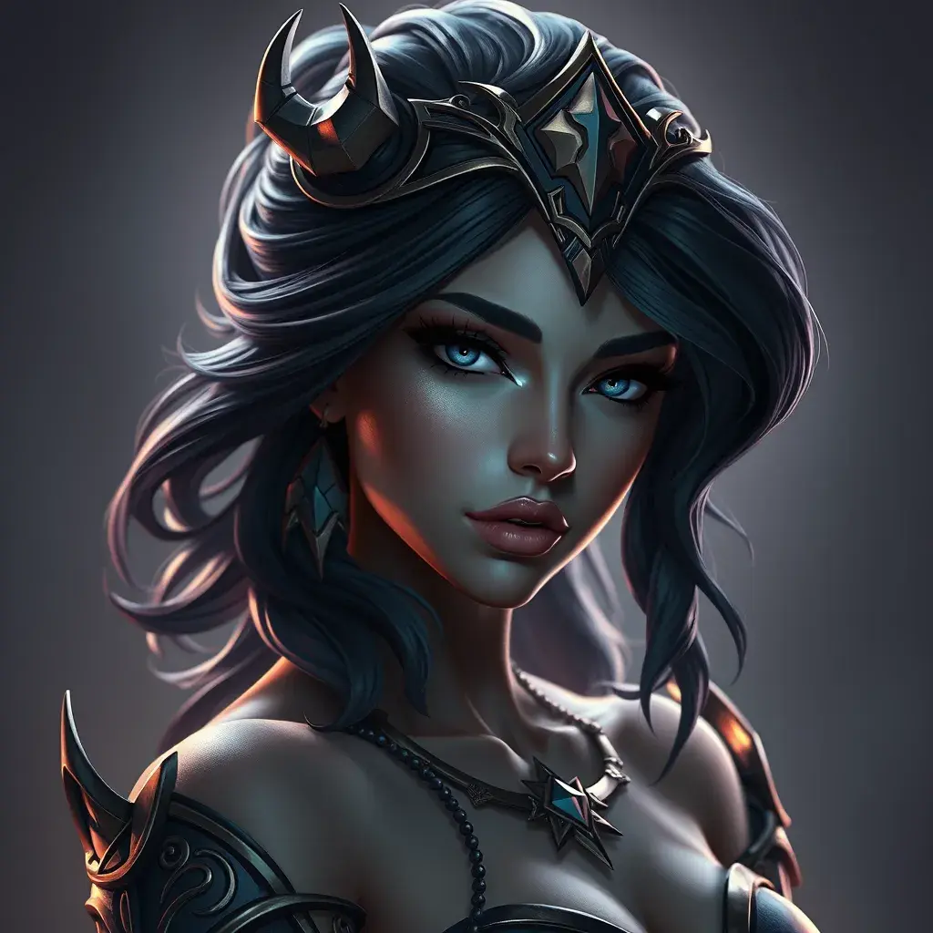 Matte portrait of the beautiful Samira from League of Legends, Highly Detailed, Intricate, Realistic, Volumetric Lighting, Elegant by Stefan Kostic