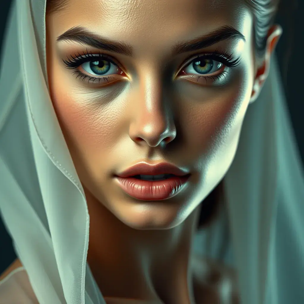 Alluring portrait of the perfect woman, with beautiful face, 8k, High Resolution, HQ, Ultra Detailed, Artstation, Perfect Face, Matte Painting