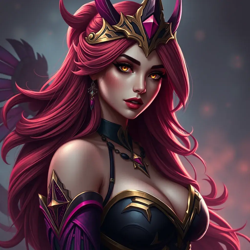 Alluring matte portrait of a beautiful Miss Fortune from League of Legends in the style of Stefan Kostic, 8k, High Definition, Highly Detailed, Intricate, Half Body, Realistic, Sharp Focus, Fantasy, Elegant