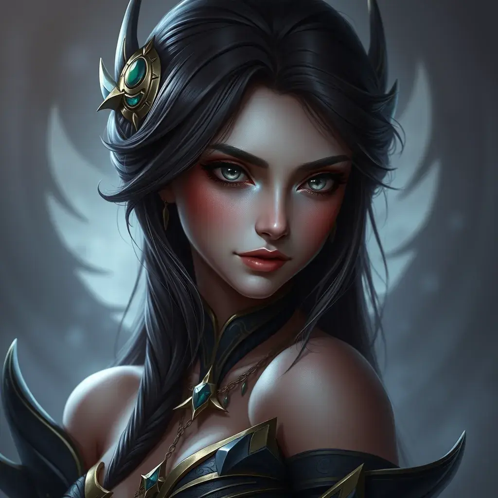 Alluring matte portrait of a beautiful Seraphine from League of Legends in the style of Stefan Kostic, 8k, High Definition, Highly Detailed, Intricate, Half Body, Realistic, Sharp Focus, Fantasy, Elegant