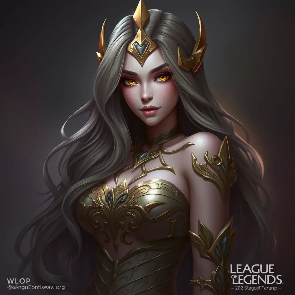 Alluring matte portrait of a beautiful Seraphine from League of Legends, Intricate, Half Body, Volumetric Lighting, Fantasy, Elegant by WLOP