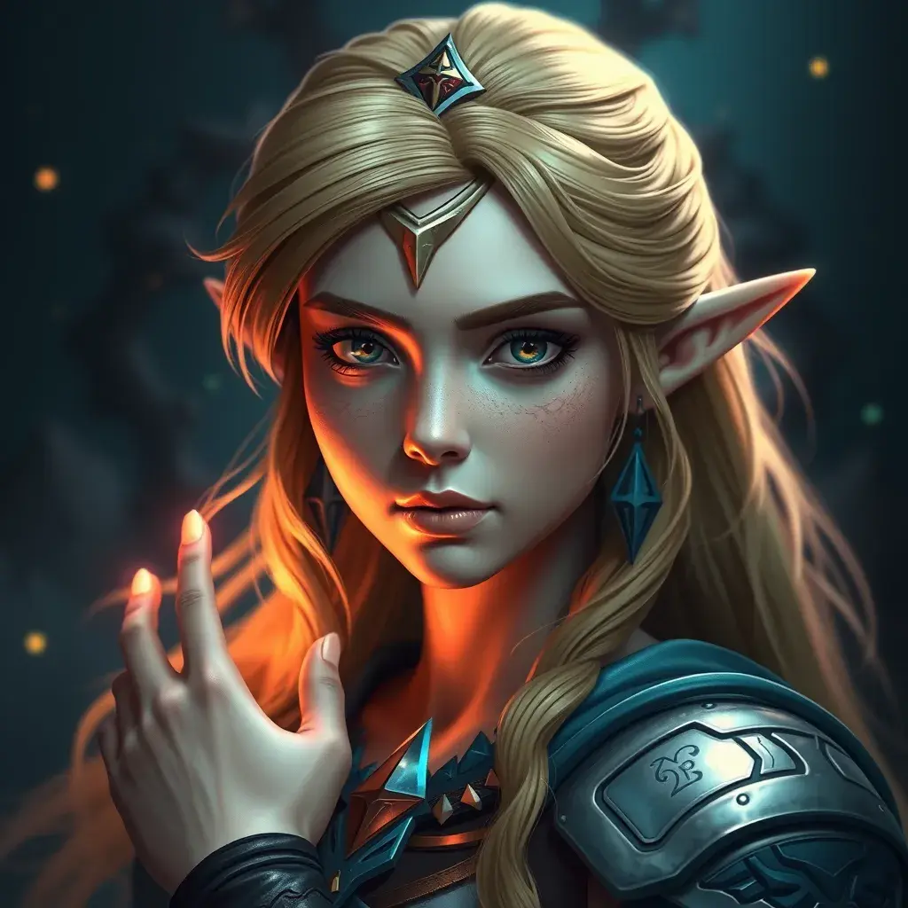 Matte portrait of Princess Zelda, 8k, Highly Detailed, Powerful, Alluring, Artstation, Magical, Digital Painting, Photo Realistic, Sharp Focus, Volumetric Lighting, Concept Art by Stanley Artgerm Lau, Greg Rutkowski