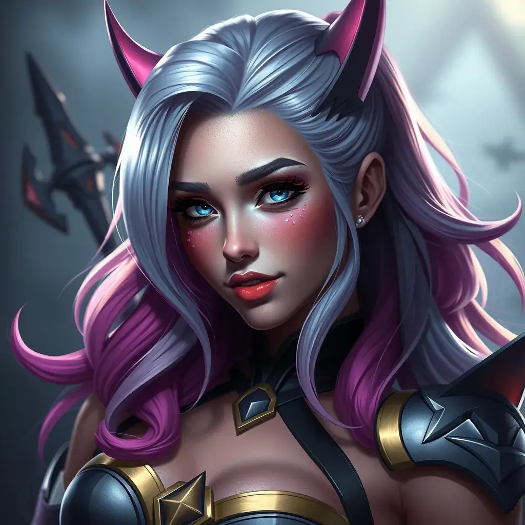 Alluring matte portrait of a beautiful Quinn from League of Legends, Highly Detailed, Half Body, Realistic, Sharp Focus, Volumetric Lighting by Stanley Artgerm Lau