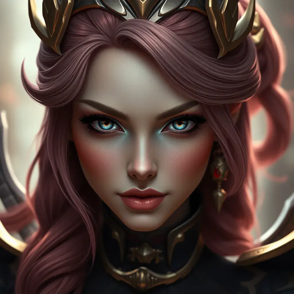 Alluring matte portrait of a beautiful Miss Fortune from League of Legends in the style of Stefan Kostic, 8k, High Definition, Highly Detailed, Intricate, Half Body, Realistic, Sharp Focus, Fantasy, Elegant