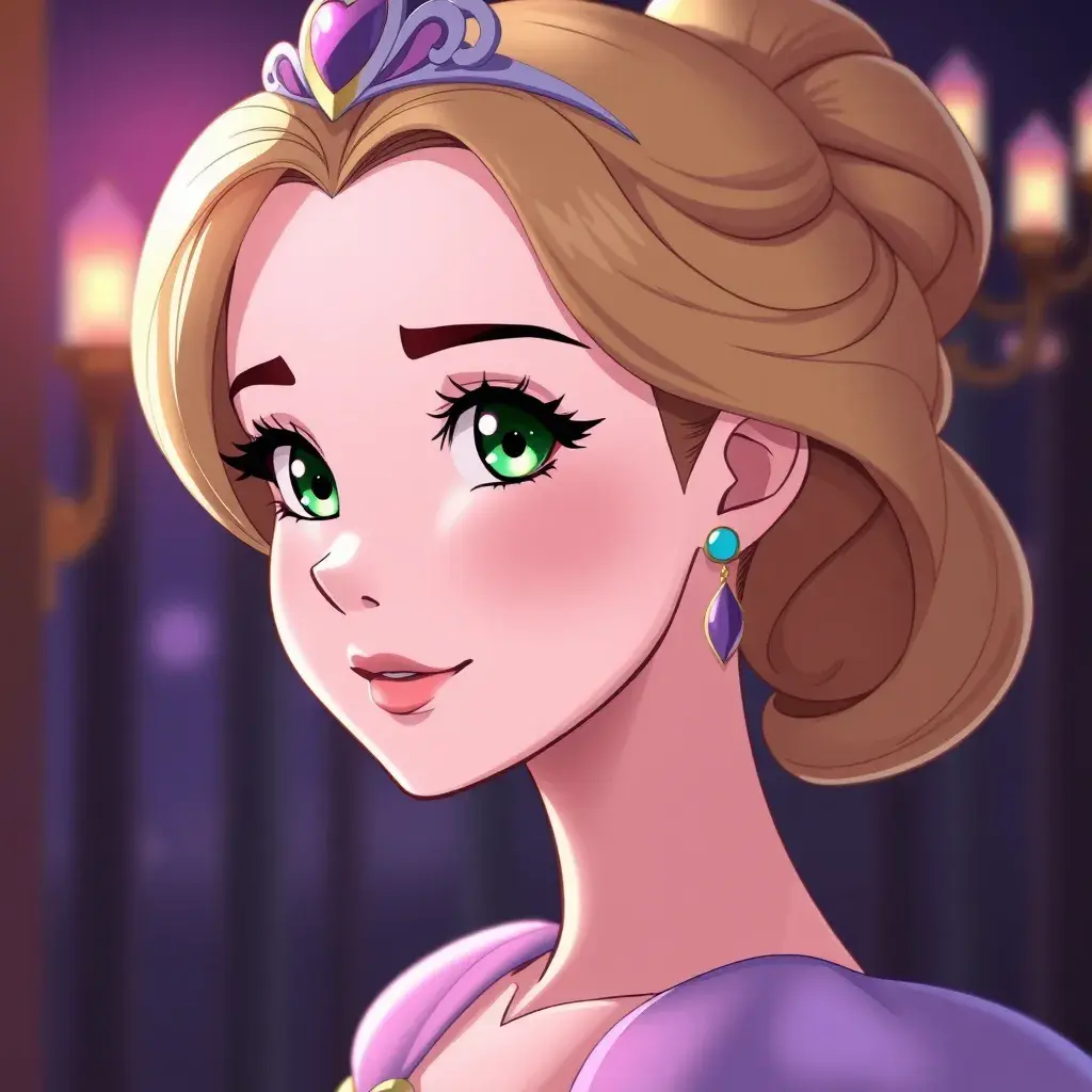 Anime portrait of a beautiful disney princess, Sharp Focus, Anime, Cartoon