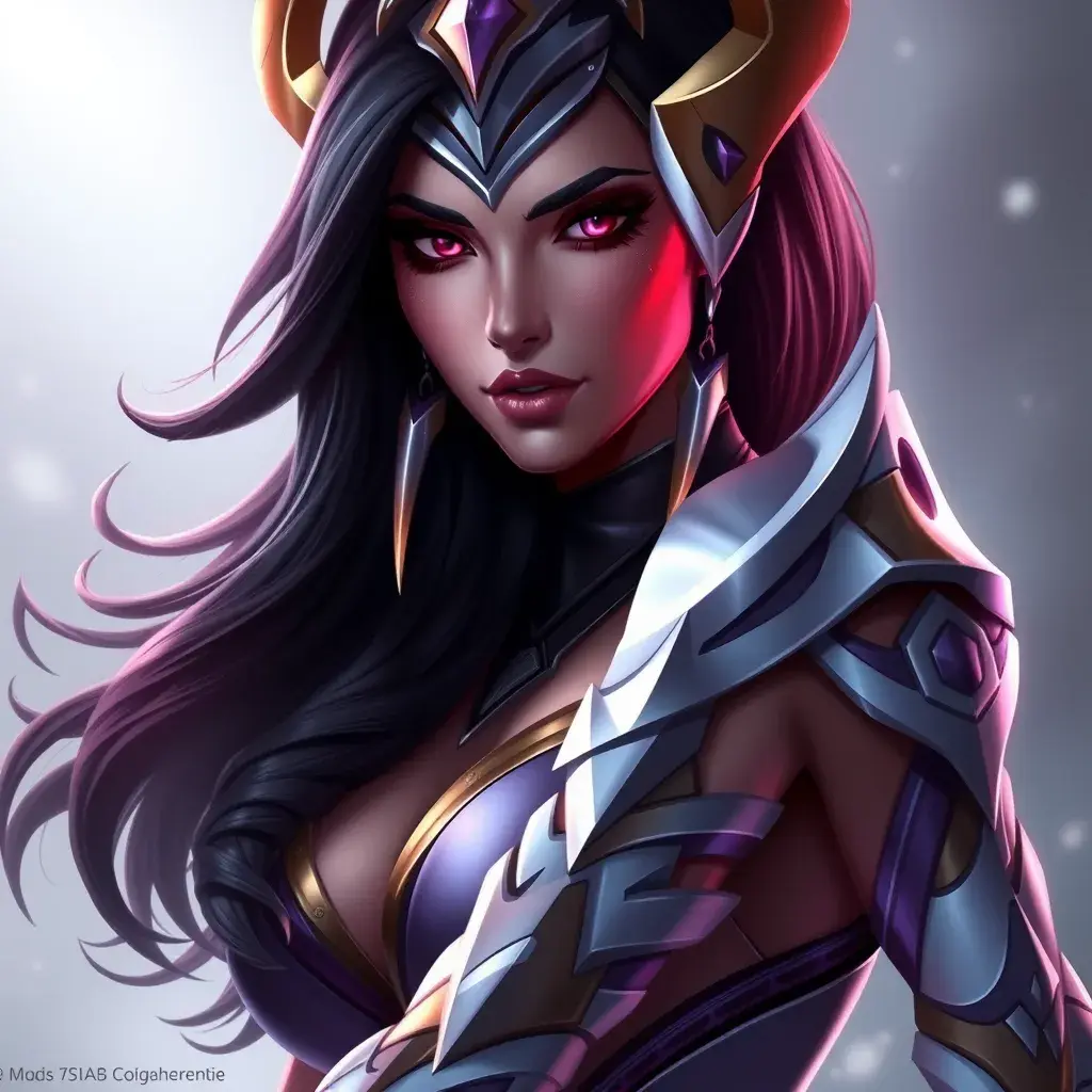 Alluring portrait of a beautiful Sivir from League of Legends, Highly Detailed, Half Body, Realistic, Volumetric Lighting