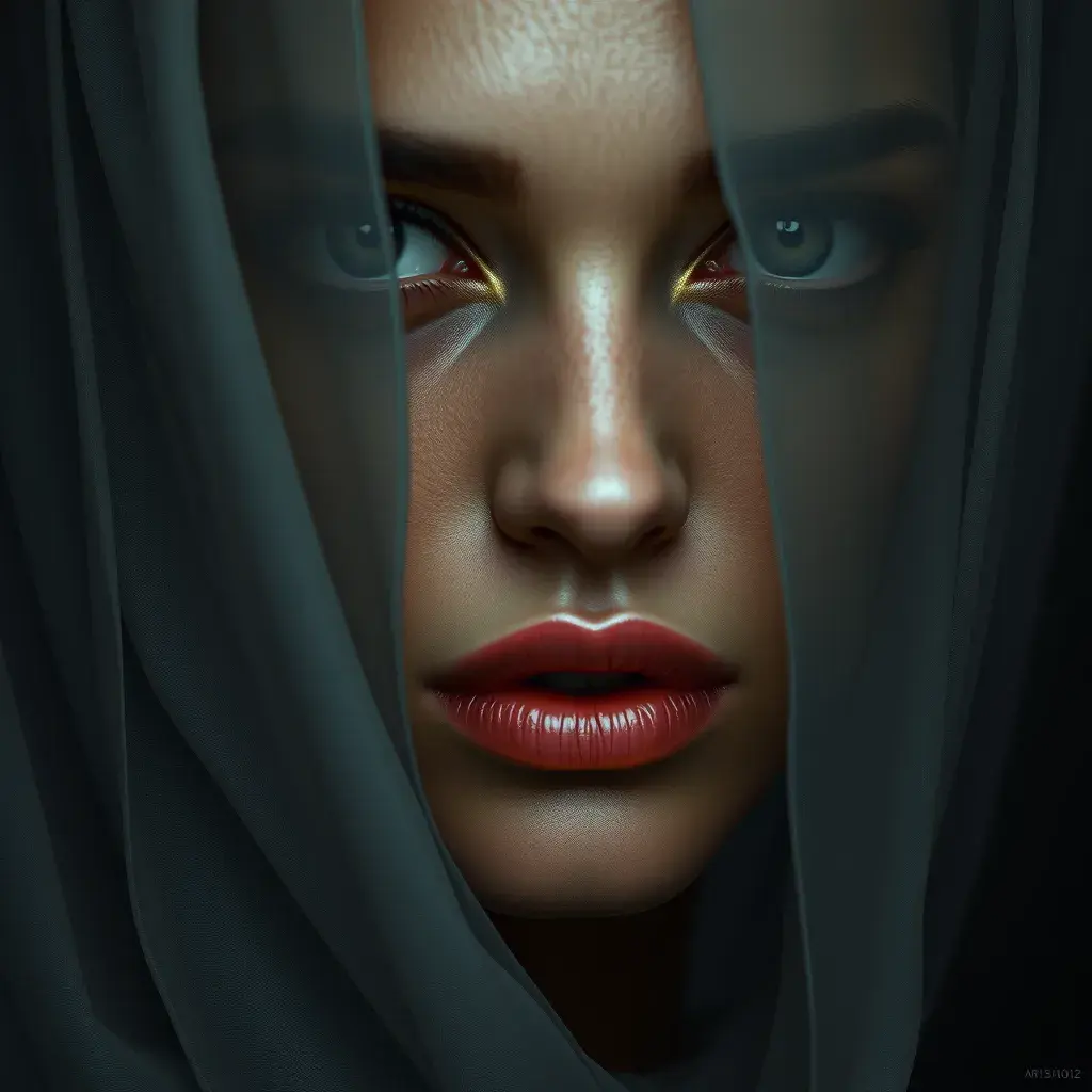 Alluring portrait of the perfect woman, with beautiful face, 8k, High Resolution, HQ, Ultra Detailed, Artstation, Perfect Face, Matte Painting by Greg Rutkowski, Stefan Kostic