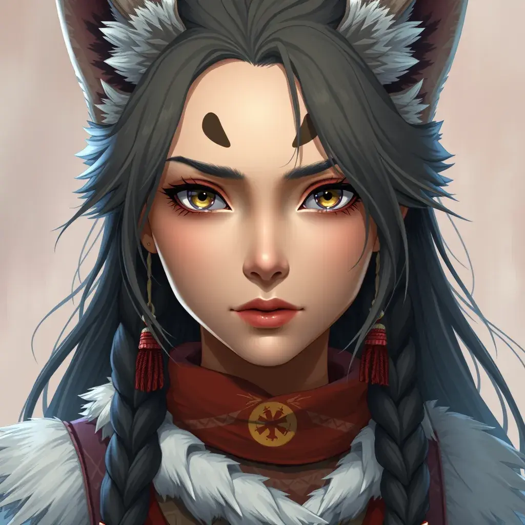 portrait of princess mononoke, 4k, 4k resolution, 8k, Hyper Detailed, Anime by Stanley Artgerm Lau