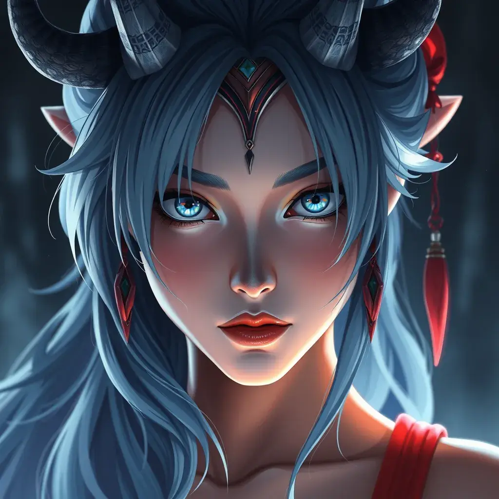 Alluring matte portrait of a beautiful princess mononoke, 4k, 4k resolution, 8k, Hyper Detailed, Anime by Stanley Artgerm Lau