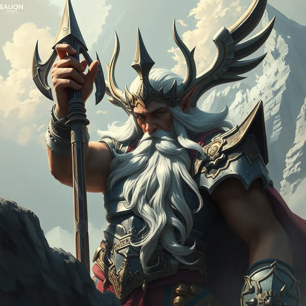 god odin, 4k, Highly Detailed, Hyper Detailed, Powerful, Artstation, Vintage Illustration, Digital Painting, Sharp Focus, Smooth, Concept Art by Stanley Artgerm Lau, Alphonse Mucha, Greg Rutkowski