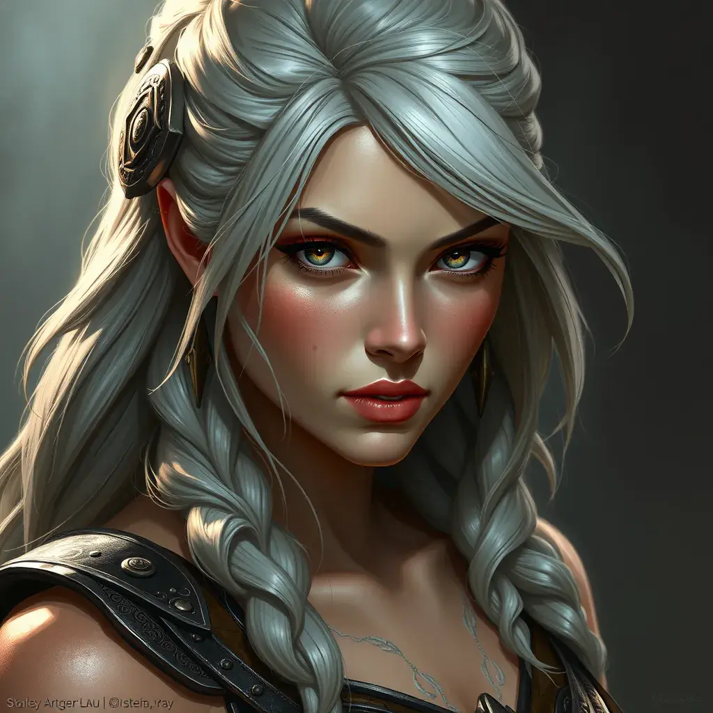 Portrait of Ciri as Amazon Viking Athena, Highly Detailed, Intricate, Artstation, Digital Painting, Illustration, Sharp Focus, Smooth, Concept Art, Elegant, Dark by Stanley Artgerm Lau, Alphonse Mucha, Greg Rutkowski