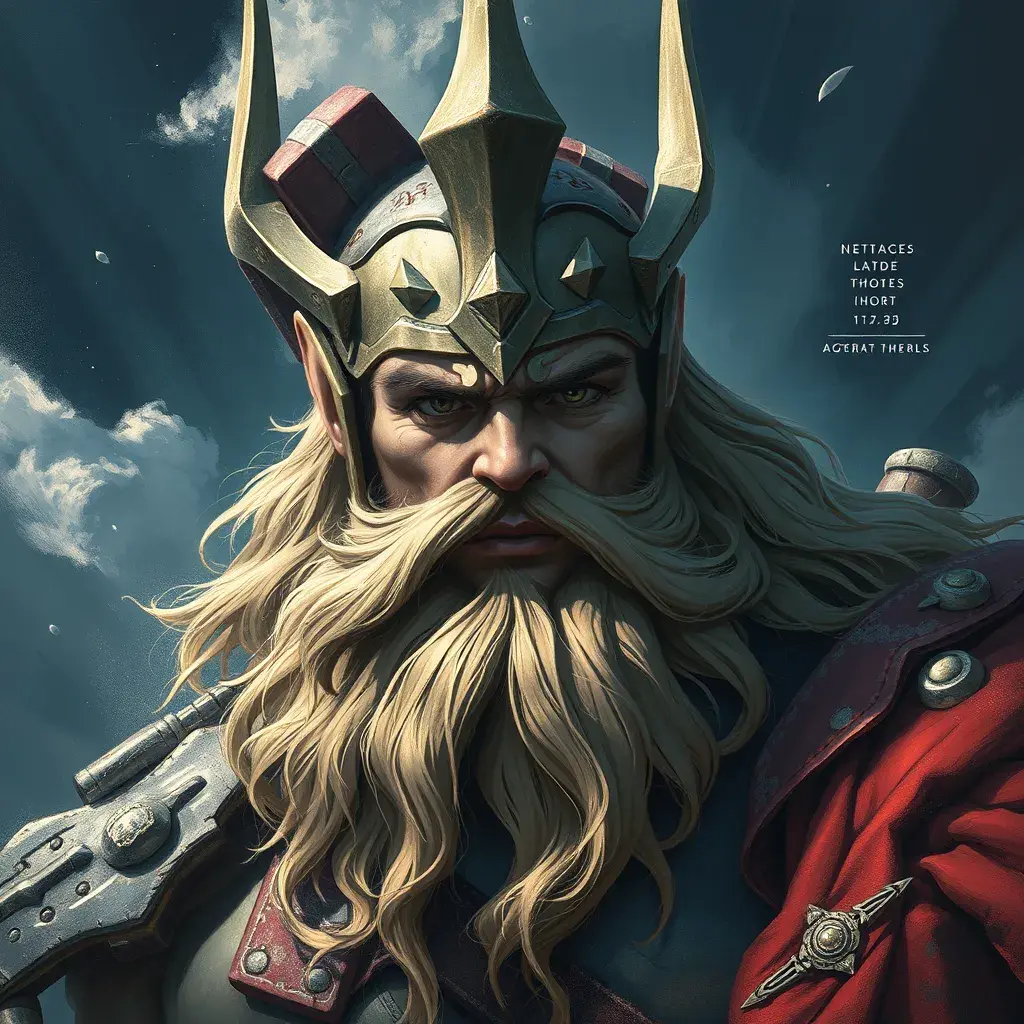 The god thor, Highly Detailed, Hyper Detailed, Powerful, Artstation, Vintage Illustration, Digital Painting, Sharp Focus, Smooth, Concept Art