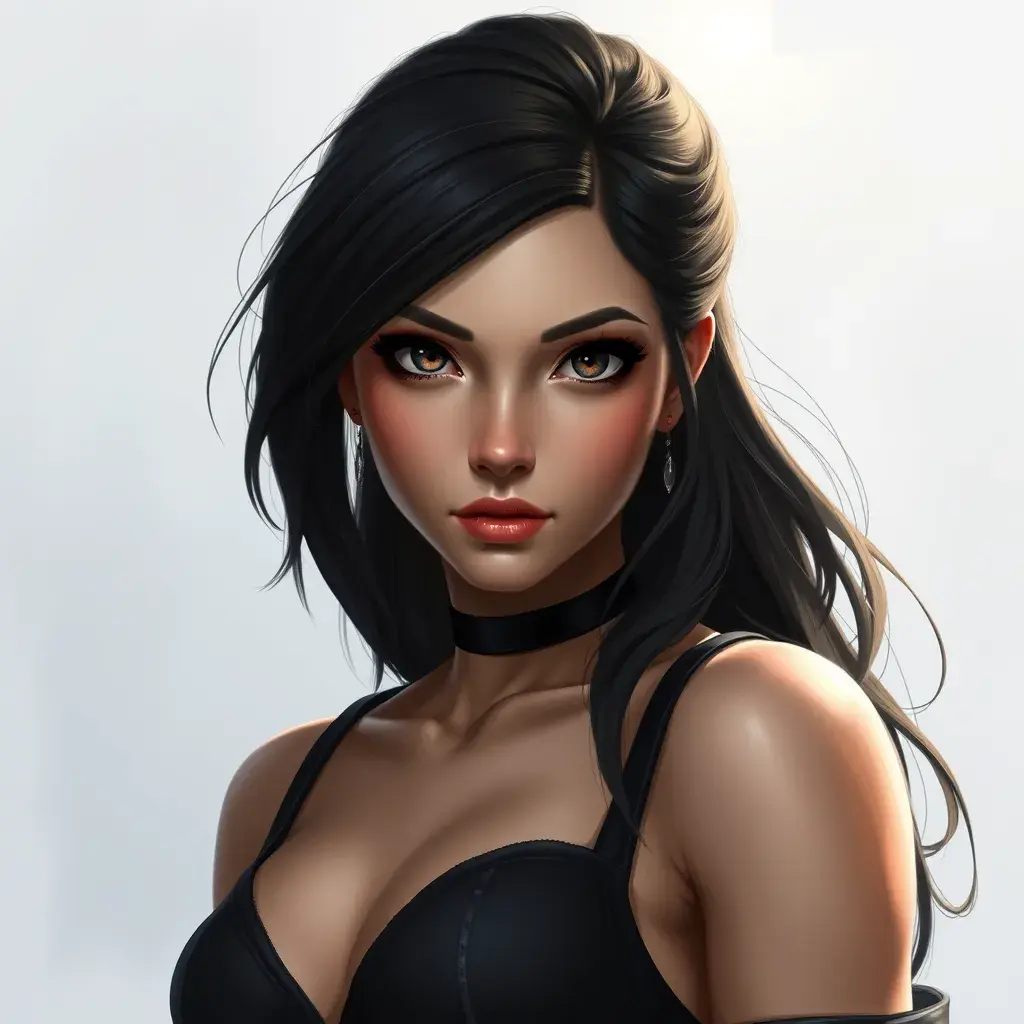 Matte portrait of Tifa Lockhart, Highly Detailed, Beautiful, Photo Realistic, Sharp Focus, Elegant