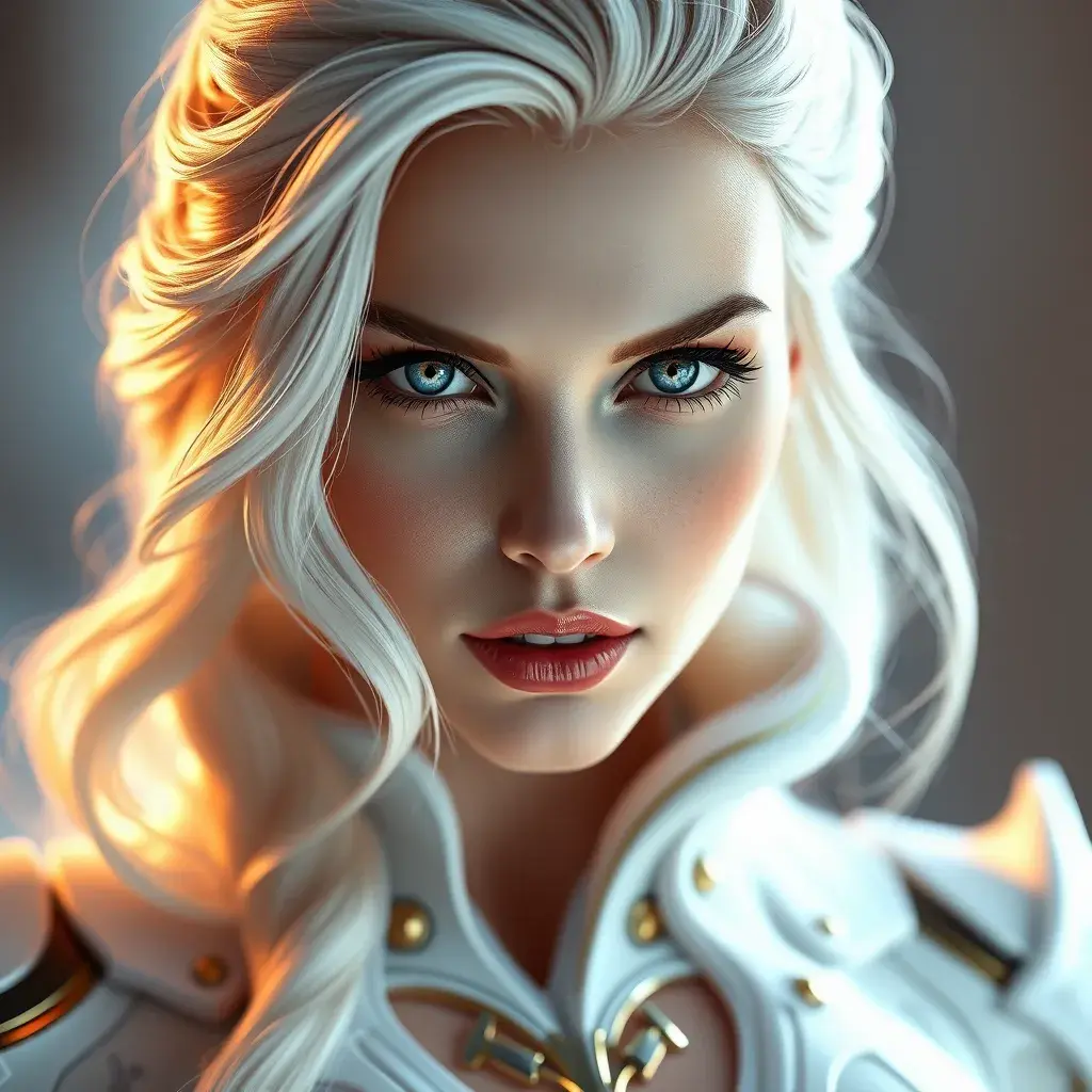 Alluring matte portrait of a beautiful Emma Frost: from Xmen in the style of Stefan Kostic, 8k, Highly Detailed, Intricate, Half Body, Realistic, Sharp Focus, Volumetric Lighting, Fantasy, Elegant by Stanley Artgerm Lau