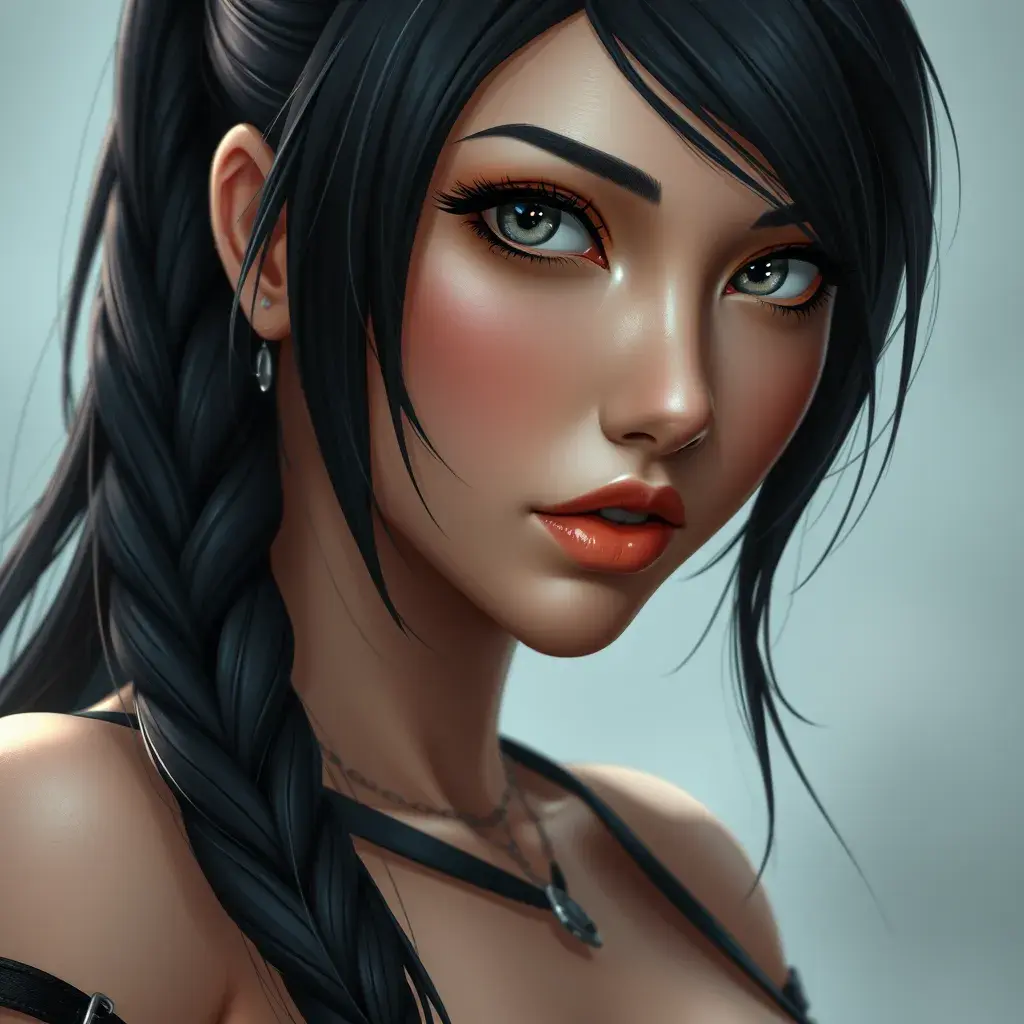 Alluring portrait of Tifa Lockhart, Highly Detailed, Beautiful, Photo Realistic, Sharp Focus, Elegant