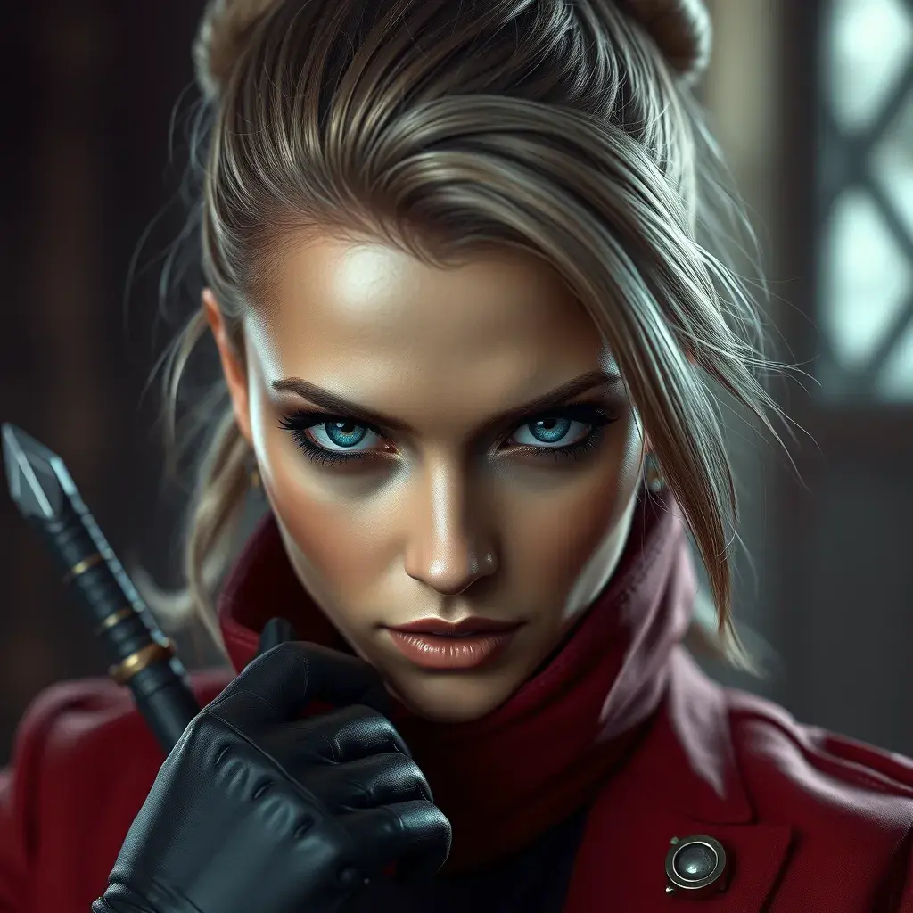 Alluring portrait of a beautiful Rogue from Xmen in the style of Stefan Kostic, 8k, Highly Detailed, Intricate, Half Body, Realistic, Sharp Focus, Volumetric Lighting, Fantasy, Elegant