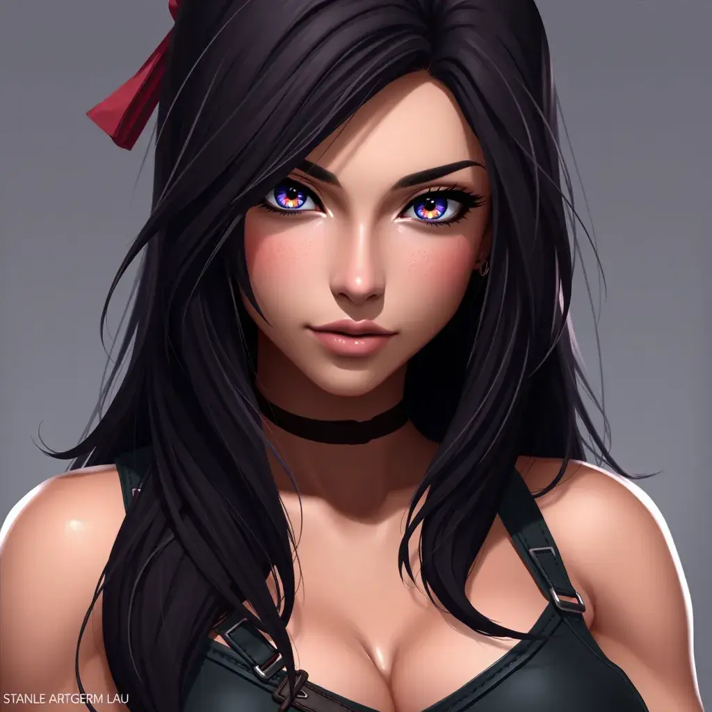 Beautiful Tifa Lockhart from Final Fantasy, 8k, Highly Detailed, Artstation, Beautiful, Digital Illustration, Sharp Focus, Unreal Engine, Concept Art by Stanley Artgerm Lau