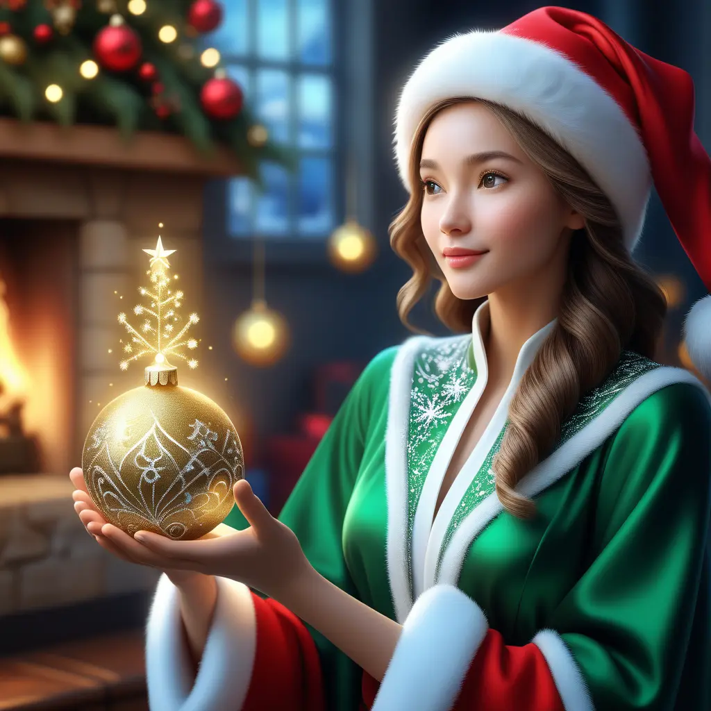 A Christmas Miracle, Highly Detailed, Magical, Stunning, Photo Realistic, Sharp Focus, Volumetric Lighting, Fantasy by Stanley Artgerm Lau