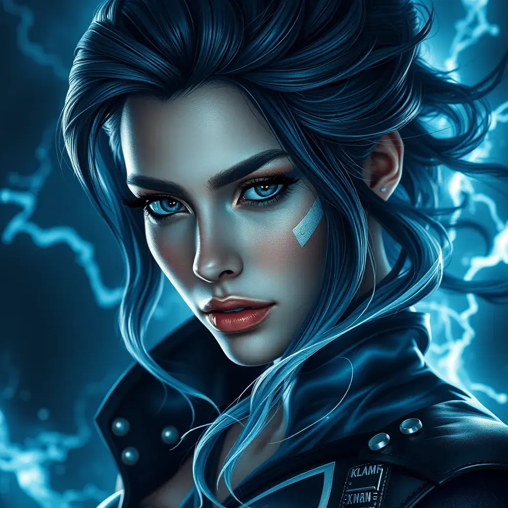 Alluring matte portrait of a beautiful Storm from Xmen in the style of Stefan Kostic, 8k, Highly Detailed, Intricate, Half Body, Realistic, Sharp Focus, Volumetric Lighting, Fantasy, Elegant by Stanley Artgerm Lau, Greg Rutkowski