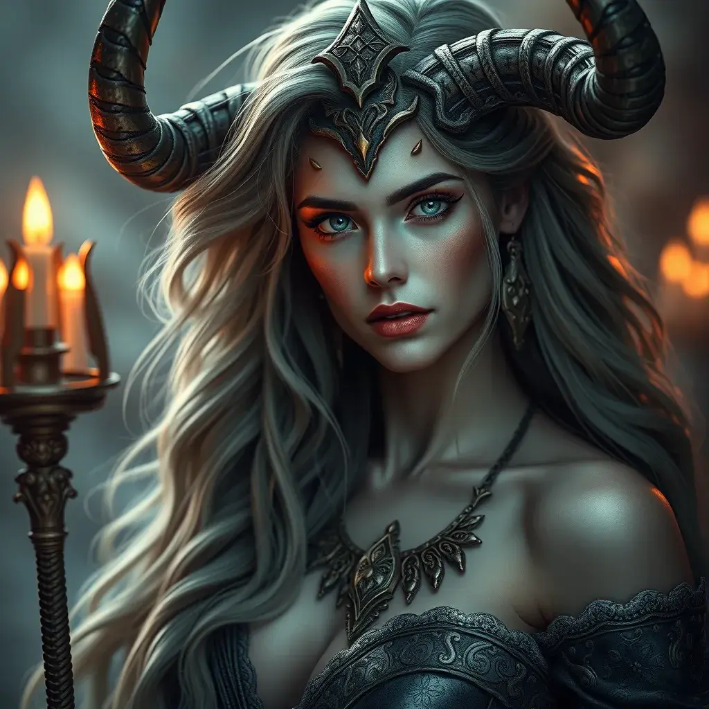 Alluring matte portrait of the beautiful norse goddess Hel in the style of Stefan Kostic, 8k, Highly Detailed, Intricate, Realistic, Sharp Focus, Volumetric Lighting, Fantasy, Elegant by Stanley Artgerm Lau, Alphonse Mucha, WLOP