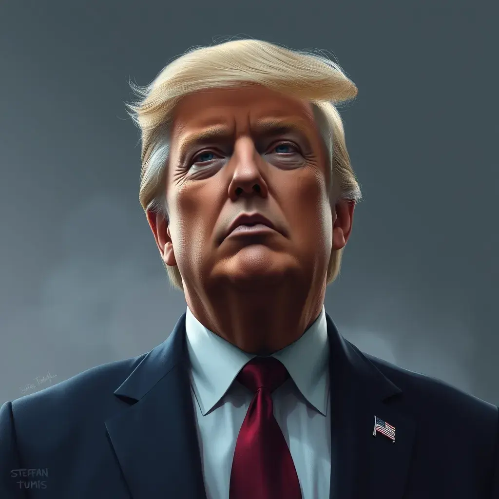 Donald Trump, Highly Detailed, Artstation, Half Body, Trending on Artstation, Digital Painting, Matte Painting by Stefan Kostic