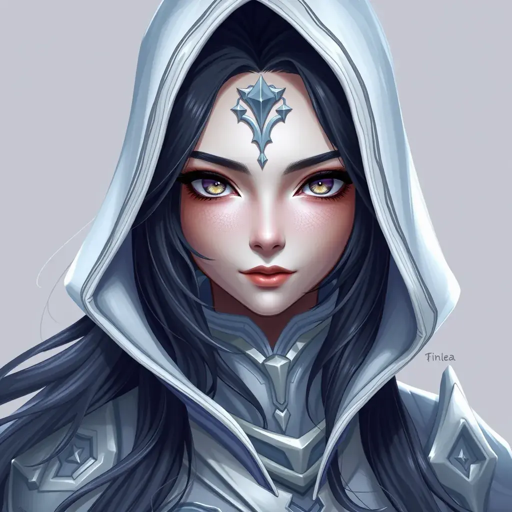 Matte portrait of a mysterious Fiora from League of Legends in white, Intricate, Half Body, Sharp Focus, Anime, Elegant by Stanley Artgerm Lau