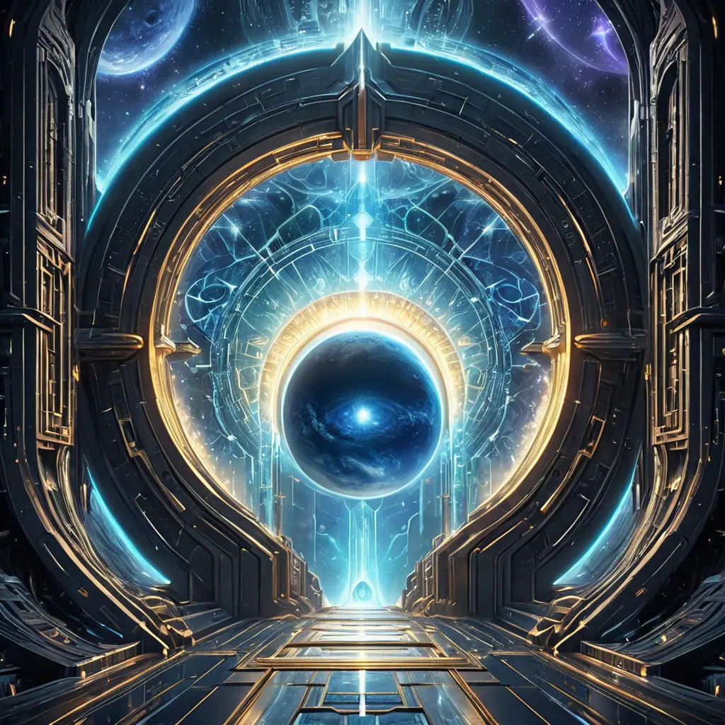 Gateway portal cosmic mystic etheral alchemy flow, Futuristic, Sci-Fi