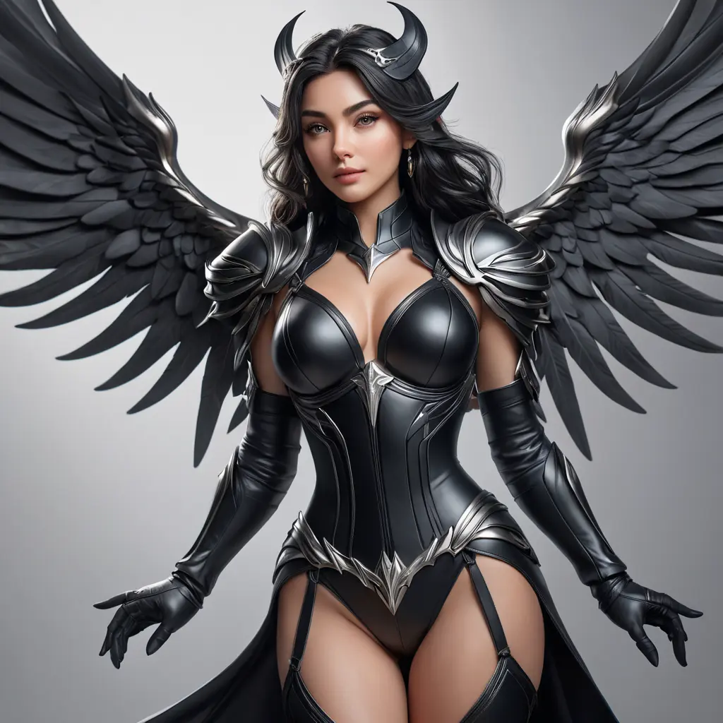 Alluring matte full body portrait of a beautiful Irelia wearing black leather, 8k, Highly Detailed, Intricate, Realistic, Sharp Focus, Volumetric Lighting, Fantasy, Elegant by Stanley Artgerm Lau, WLOP