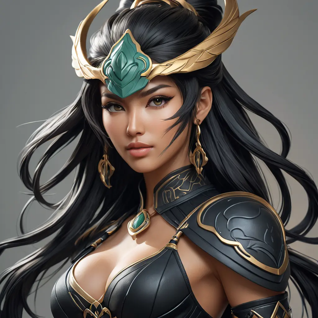 Alluring matte portrait of a beautiful Akali in black leather, 8k, Highly Detailed, Intricate, Half Body, Realistic, Sharp Focus, Volumetric Lighting, Fantasy, Elegant by Stanley Artgerm Lau, Alphonse Mucha, WLOP, Stefan Kostic