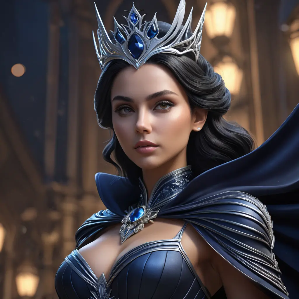 Queen of the night, 8k, Hyper Detailed, Trending on Artstation, Matte Painting, Sharp Focus, Volumetric Lighting, Concept Art by Stanley Artgerm Lau