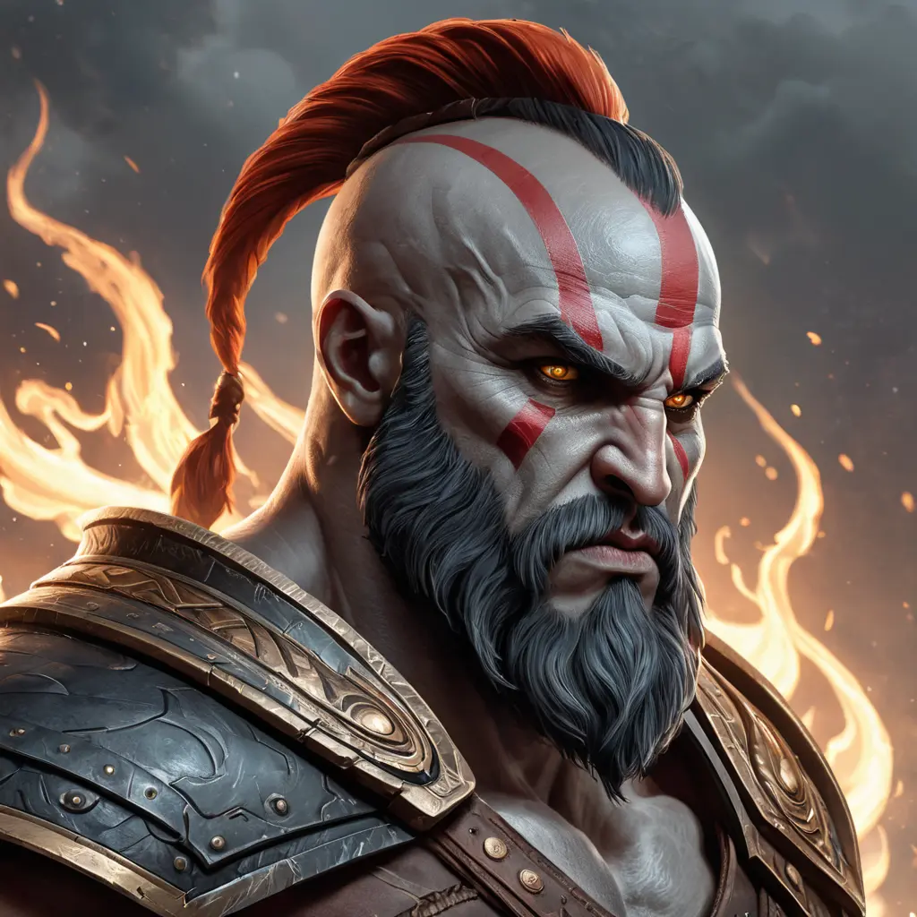 Matte portrait of a fierce Ares, god of war, 4k, Highly Detailed, Hyper Detailed, Powerful, Artstation, Vintage Illustration, Digital Painting, Sharp Focus, Smooth, Concept Art by Stanley Artgerm Lau, Greg Rutkowski