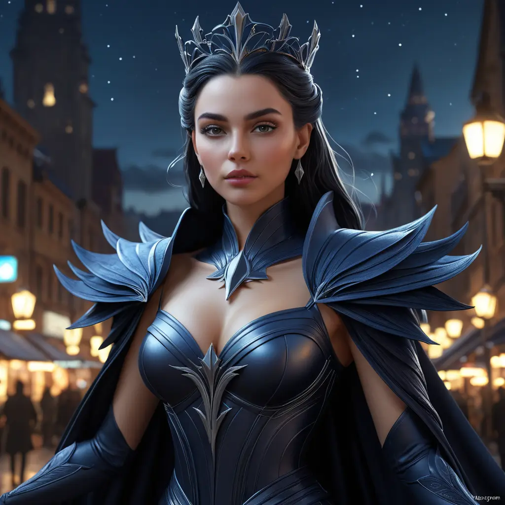 Queen of the night, 8k, Hyper Detailed, Trending on Artstation, Matte Painting, Sharp Focus, Volumetric Lighting, Concept Art by Stanley Artgerm Lau