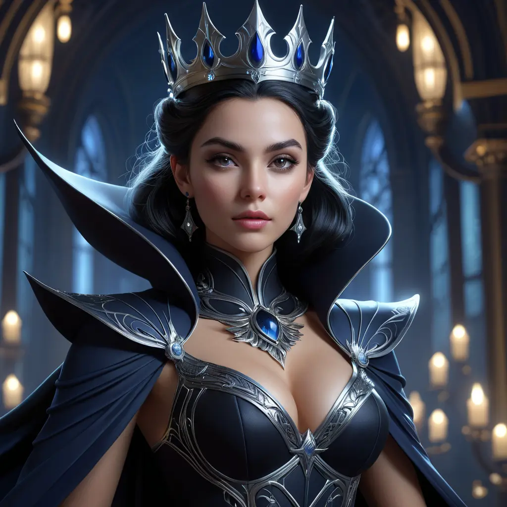 Queen of the night, 8k, Hyper Detailed, Trending on Artstation, Matte Painting, Sharp Focus, Volumetric Lighting, Concept Art by Stanley Artgerm Lau