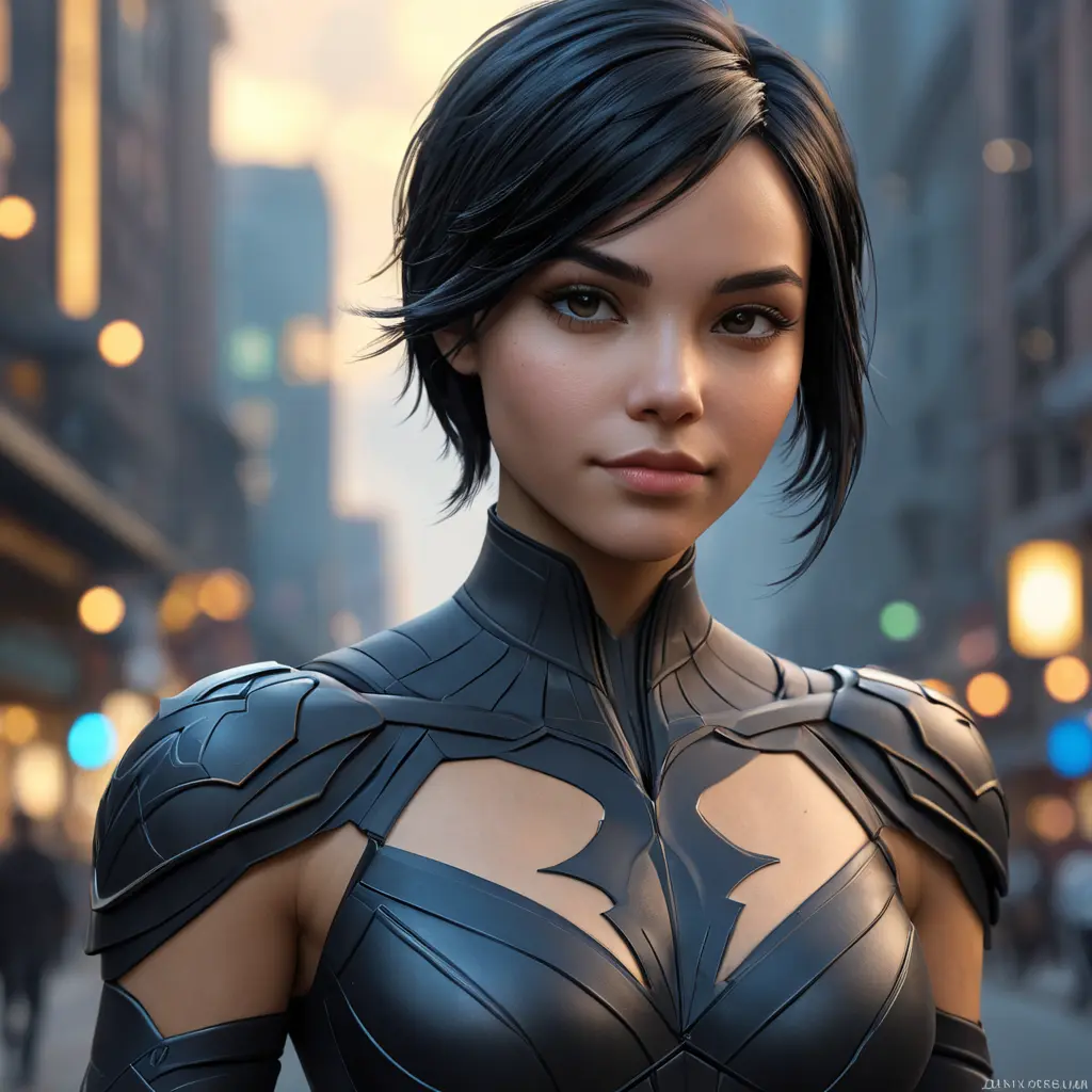 Matte portrait of Cassandra Cain with tattoos, 8k, Highly Detailed, Alluring, Artstation, Bokeh effect, Sharp Focus, Volumetric Lighting, Concept Art by Stanley Artgerm Lau, Greg Rutkowski