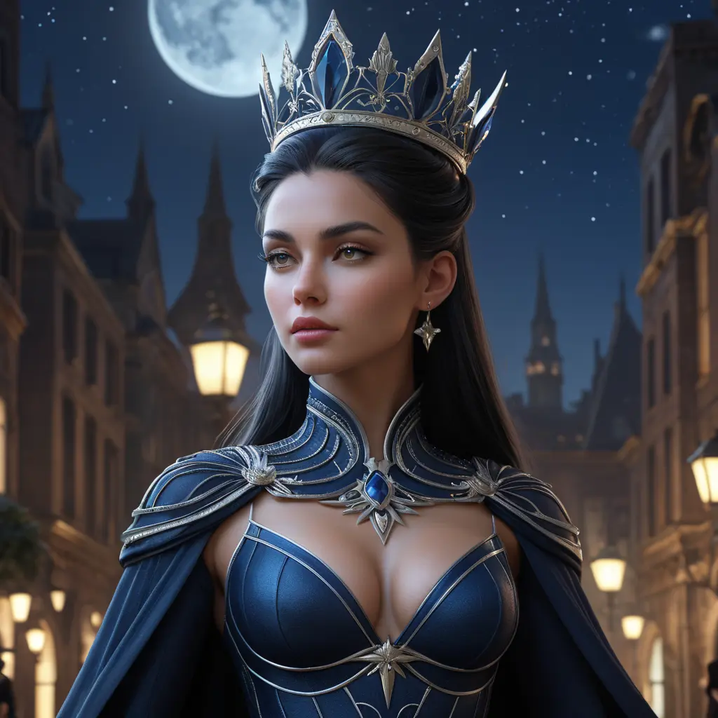 Queen of the night, 8k, Hyper Detailed, Trending on Artstation, Matte Painting, Sharp Focus, Volumetric Lighting, Concept Art by Stanley Artgerm Lau