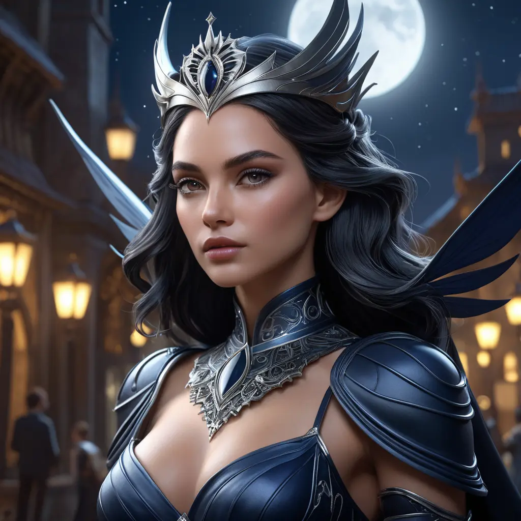 Queen of the night, 8k, Hyper Detailed, Trending on Artstation, Matte Painting, Sharp Focus, Volumetric Lighting, Concept Art by Stanley Artgerm Lau