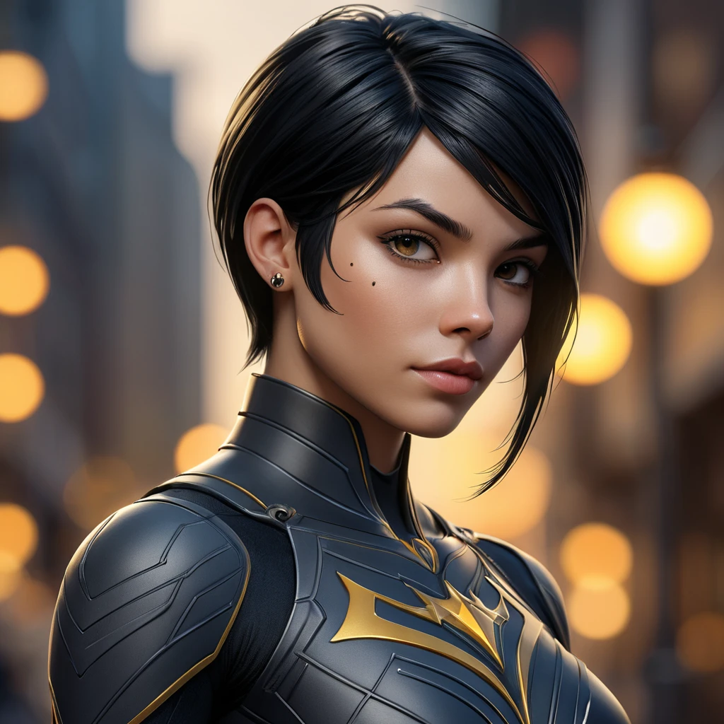 Matte portrait of Cassandra Cain with tattoos