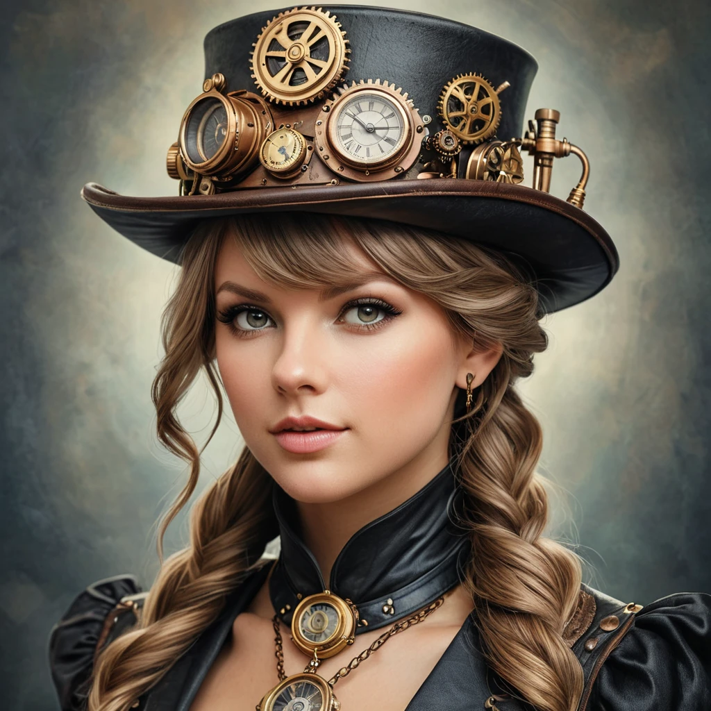 Steampunk portrait of Tayor Swift