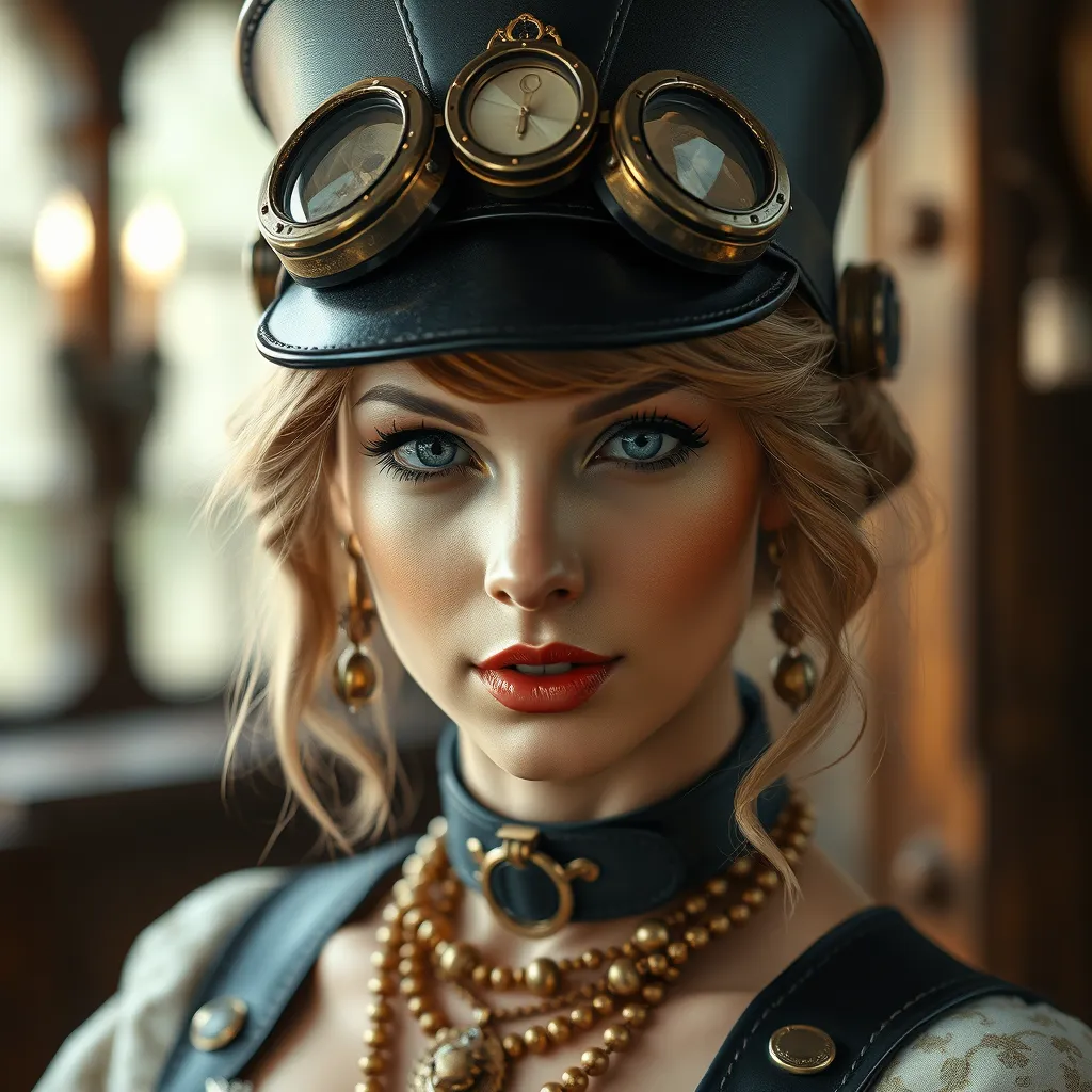 Steampunk portrait of Tayor Swift