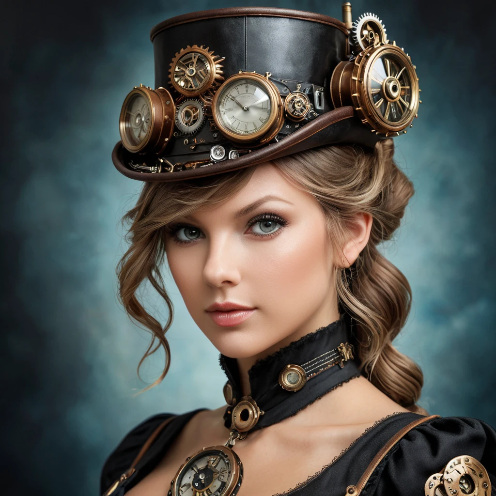 Steampunk portrait of Tayor Swift