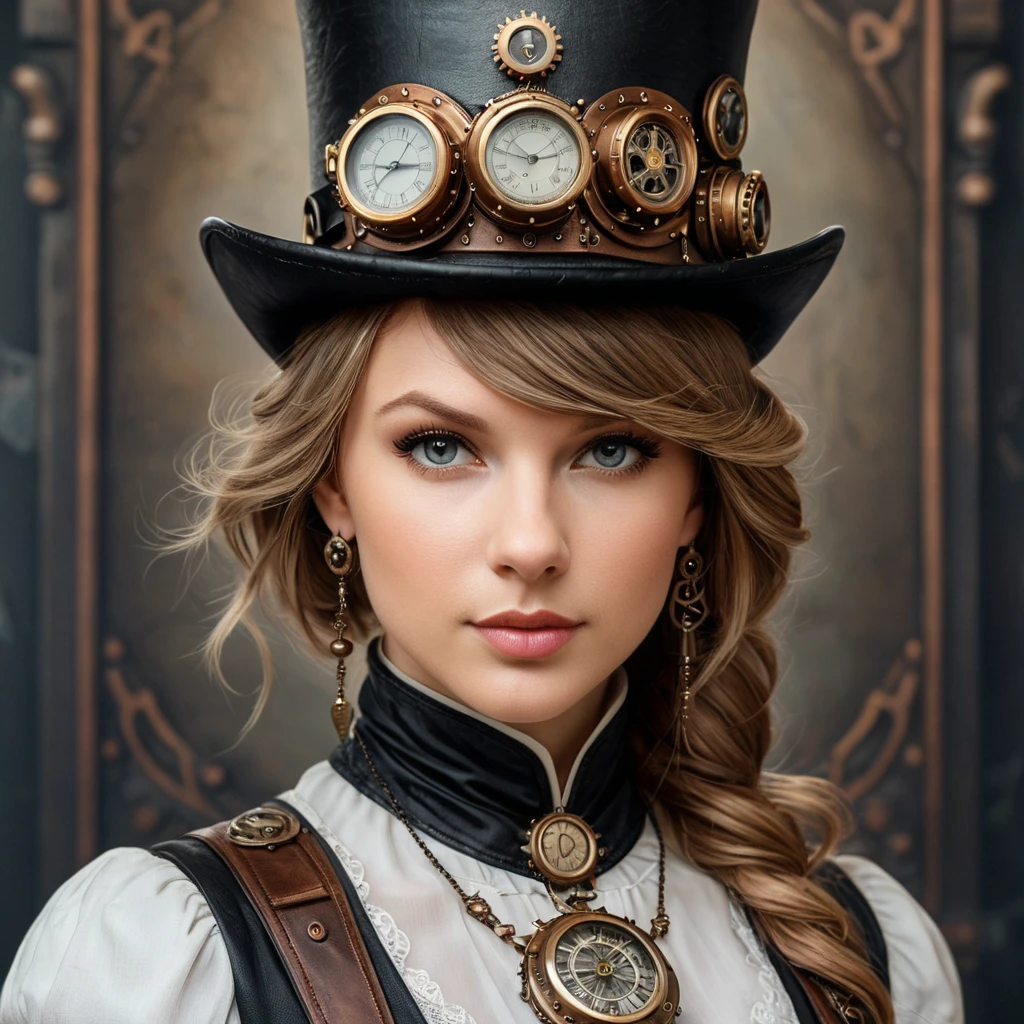 Steampunk portrait of Tayor Swift