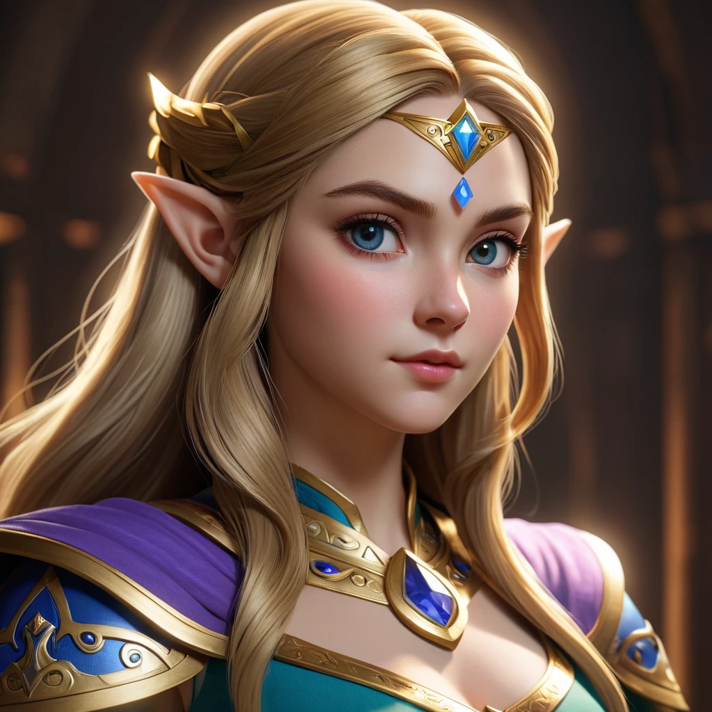 Matte portrait of Princess Zelda