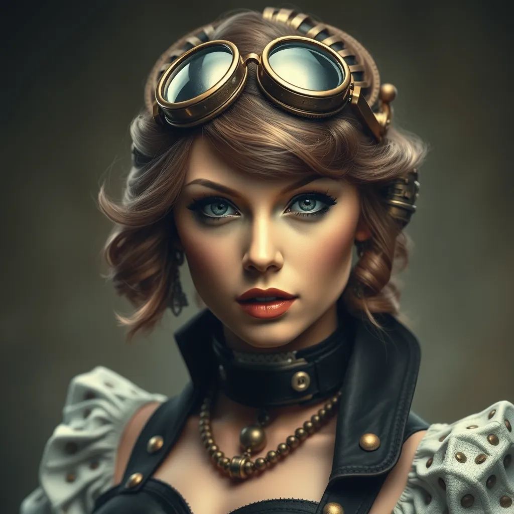 Steampunk portrait of Tayor Swift